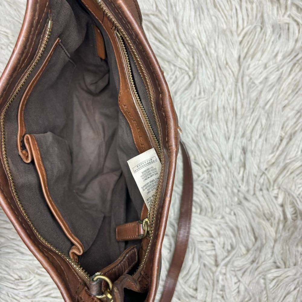 Burberry Brown Smoke House Check PVC and Leather Crossbody Bag - Picture 11 of 16